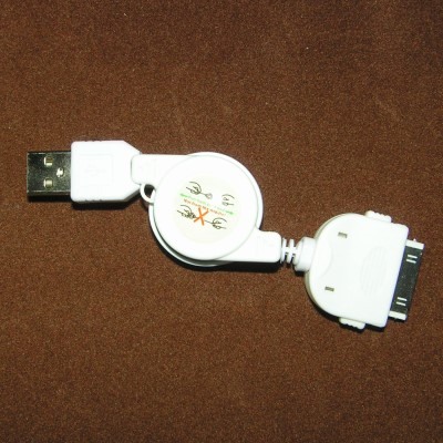 Oprolbare USB Datakabel wit voor iPad 3 16Gb