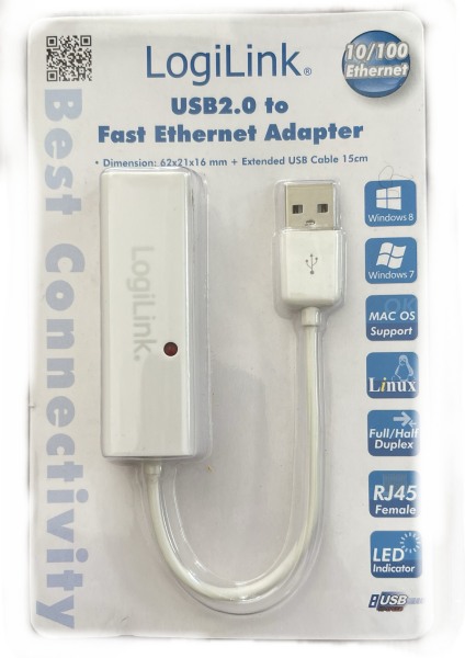 LogiLink USB 2.0 zu Fast Ethernet RJ45 Adapter