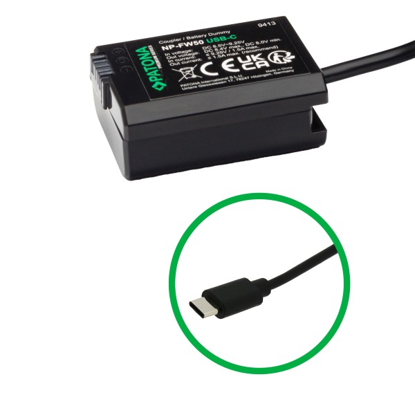 USB-C Akku-Adapter für Sony NEX-5T
