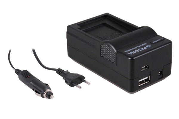 Acculader m. micro-USB vr. Sony DCR-SX31E