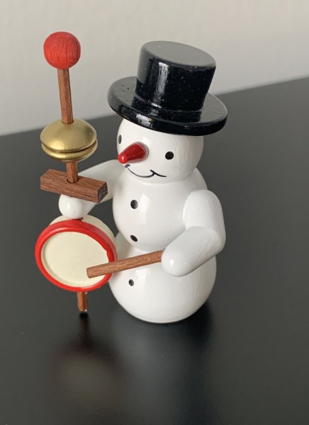 Schneemann  Teufelsgeige  Dekofigur aus Holz 5,5cm