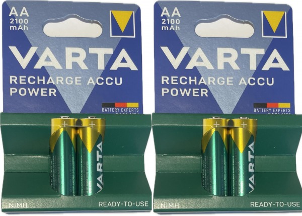 4x Varta Ready 2 Use Akkus 2100mAh f. Samsung GX-20