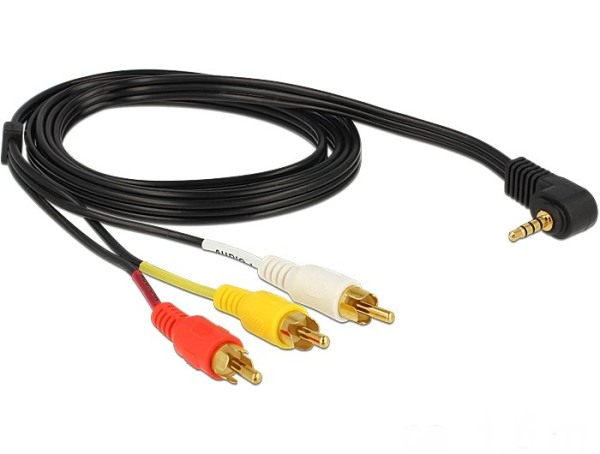 A/V Kabel vergoldet abgewinkelt f. JVC GZ-MG465EK