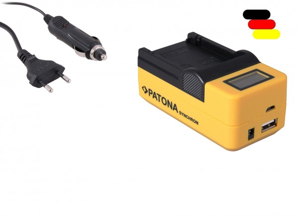 Akkuladegerät  LCD Display Micro-USB für Canon UC-X40Hi